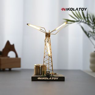 چراغ رومیزی مدل آسیاب بادی چرخان DIY نیکولاتوی