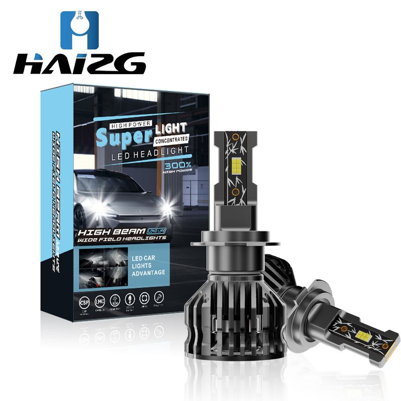 HAIZG با دقت انتخاب شده چراغ‌های LED ماشین S8P اصلاح شده لامپ چراغ جلو H7 رمزگشایی بدون چراغ ماشین استروبوسکوپی تولید کننده چراغ LED AT/گیربکس اتوماتیک