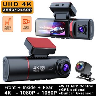 ضبط سه لنز بین 4K اتصال بین تلفن همراه وای فای دید در شب تصویر معکوس با زاویه باز ضبط سه ضبط کننده فروشگاه ما رتبه دوم را دارد