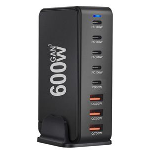 شارژر گالیم نیترید 600 وات آمازون مدل PD3.1 چندکاره با استاندارد استرالیا، تک پورت 140 وات