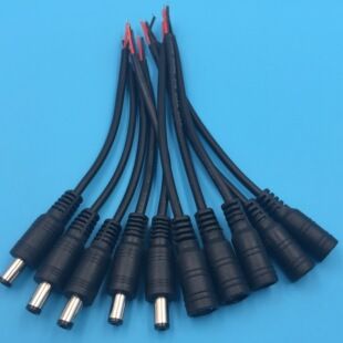 کابل DC5521 نری-مادگی 5.5x2.1 میلی‌متر تمام مس برای دوربین مداربسته و LED