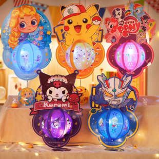 فانوس های جشنواره نیمه پاییز Hello Kitty فانوس های قابل حمل بچه گانه دست ساز مهد کودک Hello KTkitty تحویل 72 ساعته