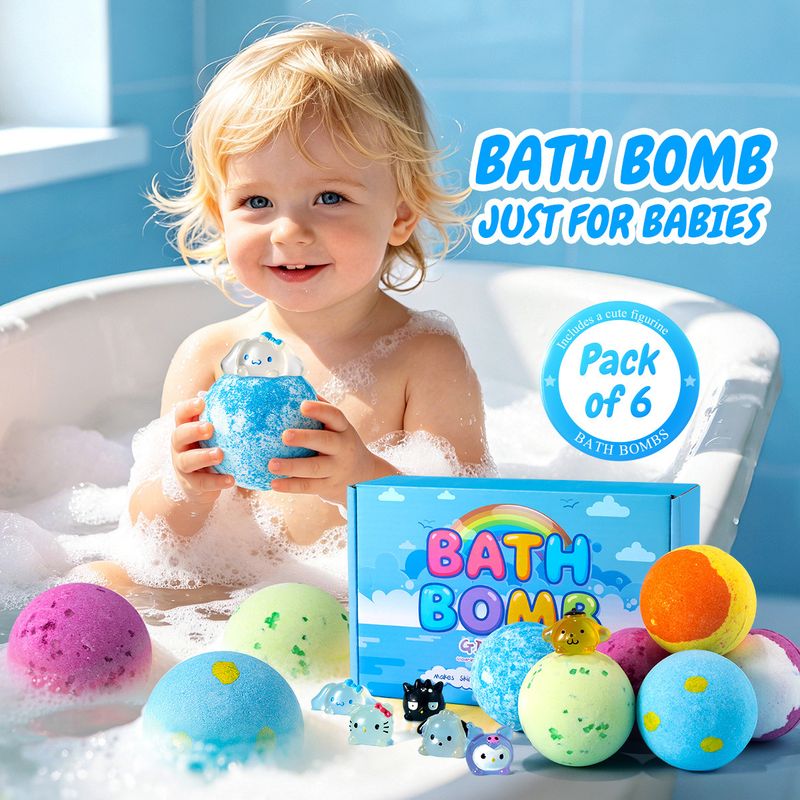 100 گرم * 6 تکه ست توپ نمکی حمام اسباب بازی اسانس ملایم توپ حمام چند حباب دار حمام BATH BOMB نمک دریا پاک کننده و لایه بردار