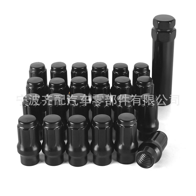 مهره لاستیک شش گل کوچک M12x1.5 با لبه مخالف 17 میلی متر برای مهره های توپی چرخ ماشین تویوتا با آستین مناسب است.