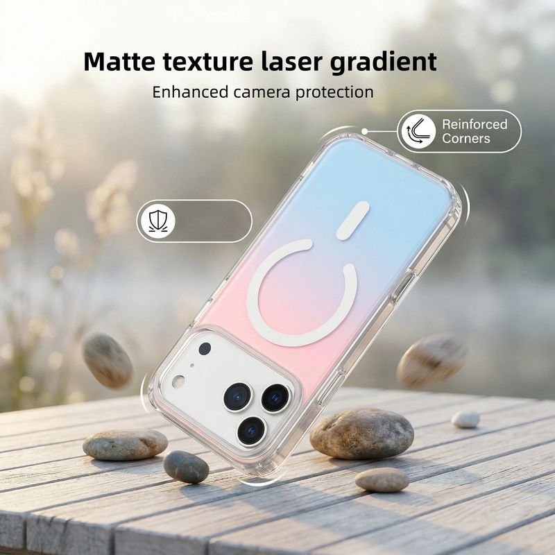 مناسب برای قاب گوشی موبایل Apple 17pro iPhone18 آفتاب پرست مات شده 16Promax گرادیان Magsafe مکش مغناطیسی iPho...فروش TOP10%