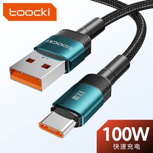 کابل شارژ Toocki 100W تایپ سی، مناسب سامسونگ و آیفون