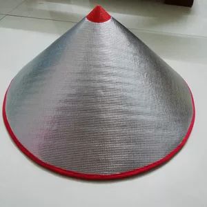 کلاه حصیری بامبو با روکش بازتابنده، ضد آفتاب، عایق حرارت، ضد باران، مناسب کشاورزی و چای‌چینی، مقاوم در برابر اشعه فرابنفش