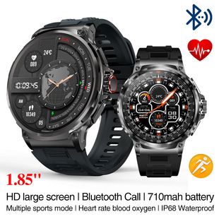 ساعت هوشمند V69 با صفحه 1.85 اینچ، بلوتوث، سنجش ضربان قلب و اکسیژن خون، ضدآب