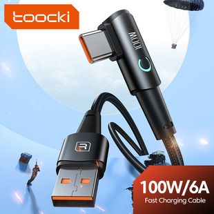 کابل شارژ آلومینیومی خمیده Toocki A-C مناسب هوآوی شیائومی سامسونگ