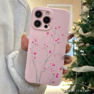 قاب محافظ موبایل طرح گل مینیمال برای آیفون 11 تا 17 پرو