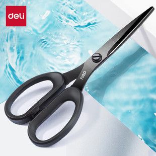 Deli 77790 Scissor Man قیچی اداری تیغه سیاه ضد زنگ قیچی زندگی خانگی قیچی دفتر دانشجویی