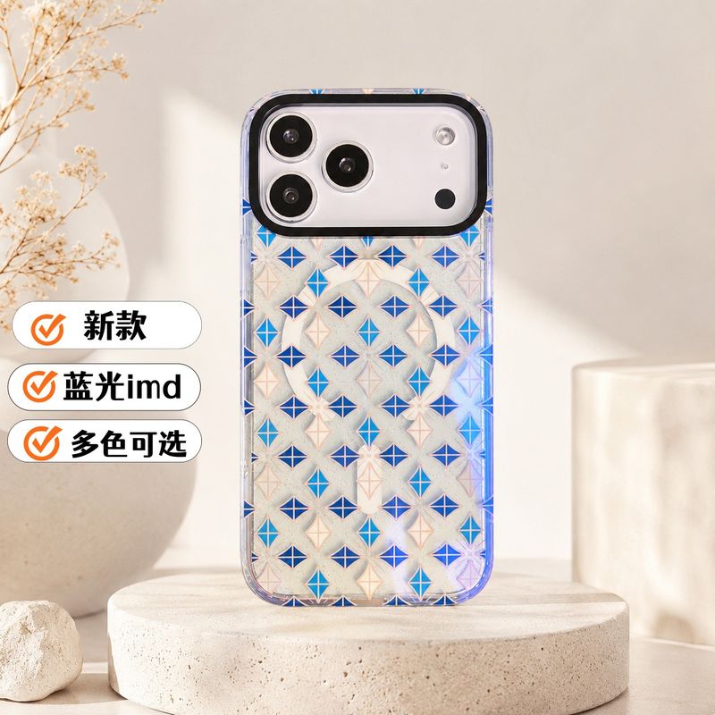 مناسب برای Apple 17 گل شفاف قاب گوشی موبایل imd process iphone18pro پروانه دیزی 16:00 پوسته سخت ضد سقوط و پوسته سخت ضد ضربه