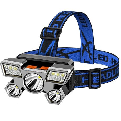 چراغ پیشانی LED قدرتمند ضدآب با باتری شارژی