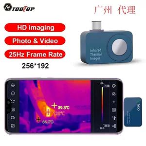 تصویرگر حرارتی تلفن همراه TOOLTOP T7 256*192 دوربین پلاگین اندروید 25 هرتزی عکس چند زبانه