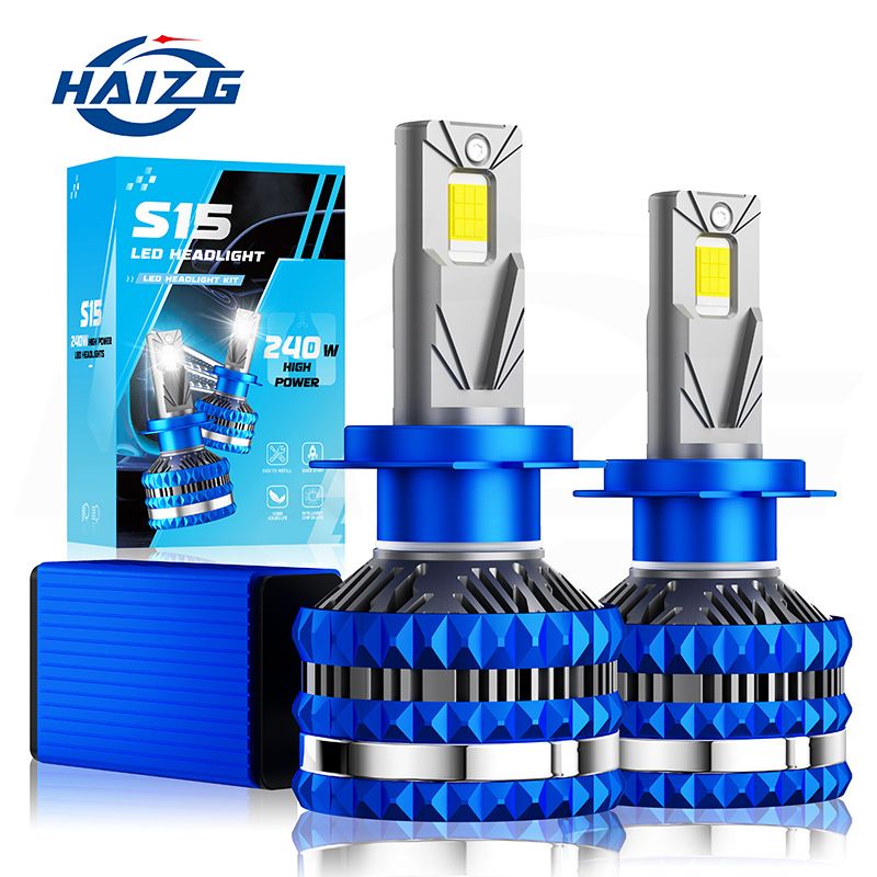 HAIZG خودرو 240 واتی LED بزرگ لامپ بزرگ S15 اصلاح چراغ جلو h7 با روشنایی بالا چراغ جلو، جلو ... حجم فروش TOP10%