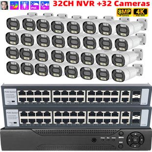 دوربین مداربسته POE 8MP 4K فولکالر با کیت کامل