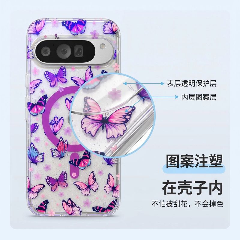 Ins style مناسب برای قاب گوشی گوگل 11proXL bow google11 Blu-ray pixel10/9a پوشش محافظ محافظ تلفن همراه...فروش TOP10%