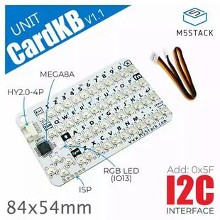 کیبورد ماتریسی M5Stack Unit CardKB v1.1 با 50 کلید