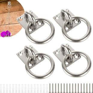 قلاب استیل ضد زنگ با حلقه و صفحه چشمه مربعی برای یراق آلات دریایی و قایق