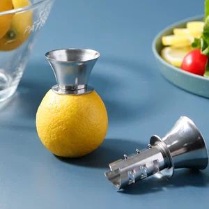 آبمیوه گیری دستی از جنس استنلس استیل آبلیمو گیر دستی سالاد مته لیمو وسترن مواد غذایی آب گیر