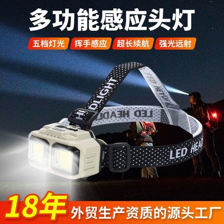 چراغ پیشانی LED شارژی ضدآب با نور قوی و باتری طولانی مدت