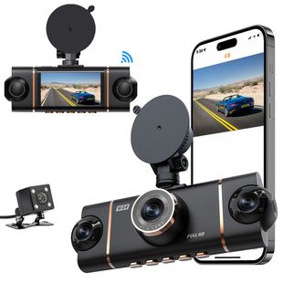 دوربین خودرو D65 هوشمند با ضبط جلو و عقب، تصویر 360 درجه و کیفیت 4K