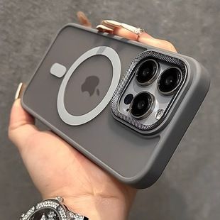قاب موبایل مات MagSafe برای آیفون 17، 15، 12 پرو با دوربین الماسی، ارسال سریع