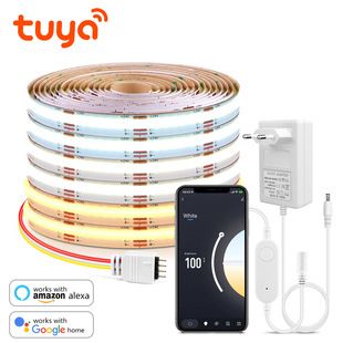 نوار LED نواری COB 24 ولت دو رنگ CCT با کنترل هوشمند WiFi و اپلیکیشن موبایل، سازگار با Alexa