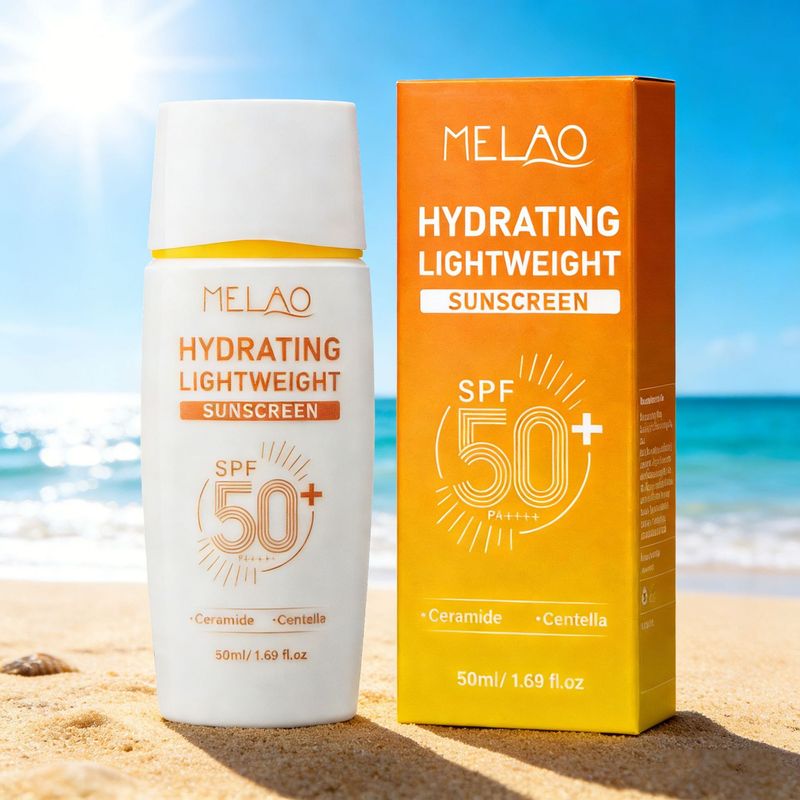 ضد آفتاب MELAO cross-border sunscreen مرطوب کننده UV ضد عرق ضد آفتاب با طراوت و عایق بدون چربی ضد آفتاب لوسیون محافظ spf50،...فروش TOP10%