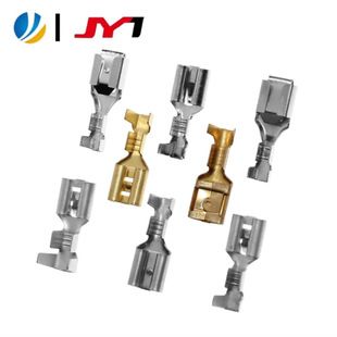 اتصال فیش 6.3 میلیمتری استیل/برس کفاندود، مدل 160301-9، پایه بلند مستقیم، 250 عددی