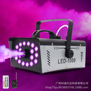 دستگاه دود ۱۰۰۰ وات LED با ۱۸ چراغ برای صحنه و هالووین