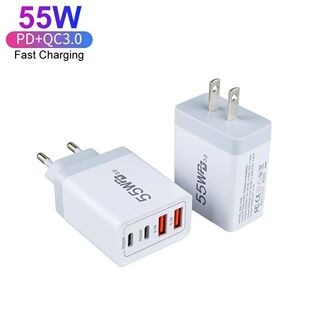 شارژر ۵۵ واتی چهار پورت PD دو تایپ سی و دو USB