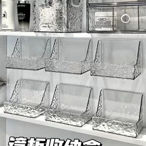 جا‌دکوری آینه‌ای حمام، قفسه‌بندی چند‌طبقه دیواری، نظم‌دهنده کابینت دستشویی، پایه نگهدارنده لوازم آرایشی از جنس آکریلیک