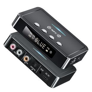 محصول جدید 2022 گیرنده بلوتوث NFC 5.0 فرستنده بلوتوث FM آداپتور سه در یک بلوتوث کامپیوتر دسته ای ترکیبی جهانی ظرف 48 ساعت ارسال می شود