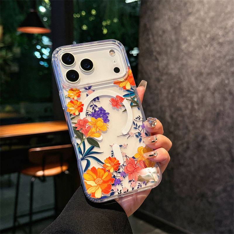 مناسب برای قاب گوشی موبایل اپل 17 iphone18pro قاب مغناطیسی پرینت شفاف 17پرومکس محافظ شفاف محافظ تلفن همراه ... حجم فروش TOP10%