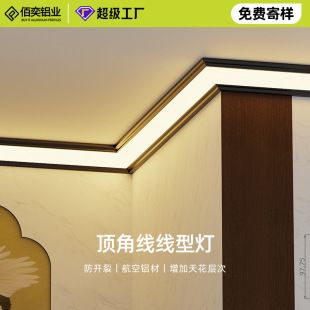 لامپ خطی سقفی رایگان Baiyi یین گوشه LED چراغ گوشه بالا خط گچی اتاق نشیمن بدون سقف نور اصلی گوشه چراغ خط نورانی چراغ مختلط دسته ای 48 ساعت تحویل