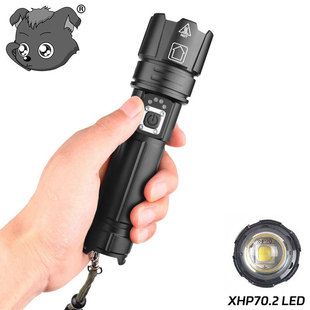 چراغ‌قوه LED قوی XHP70 بدنه آلومینیومی زوم‌شونده
