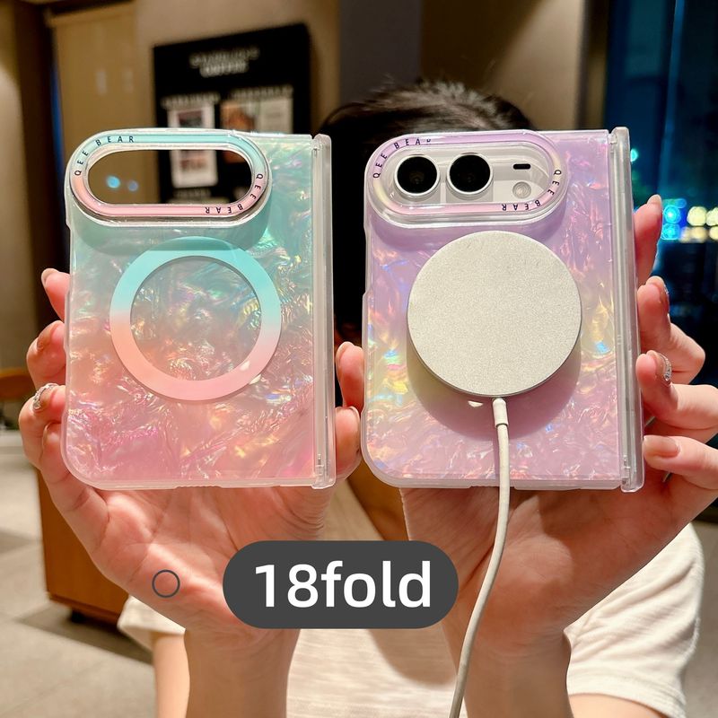 مناسب برای قاب گوشی iphone Duo در سبک متضاد پوسته رنگ الگوی شیب رنگ محافظ گوشی تاشو شفت مرکزی تاشو اپل...حجم فروش TOP10%