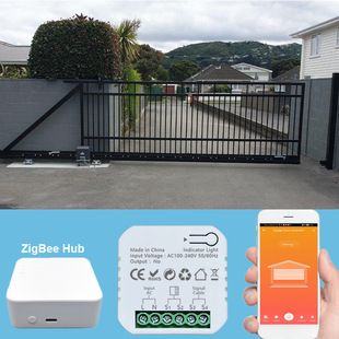 کنترل از راه دور درب کشویی درب برقی هوشمند ZIGBEE سوئیچ کنترل از راه دور برنامه، کنترل صوتی سازگار با دسته مخلوط Tuya