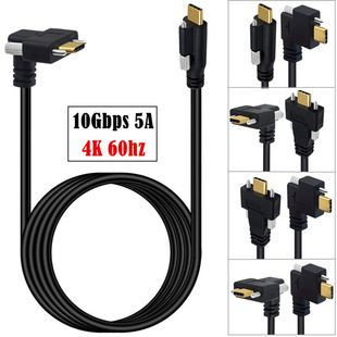 دوگوشی صوتی و تصویری با پیچ های ثابت 3.1 نوع c کابل هارد کامپیوتر عمومی کابل نوت بوک تلفن همراه 5A کابل 4K 60HZ تحویل 48 ساعته