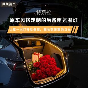 مناسب برای تسلا مدل Y/3/Huanxin Y روشنایی صندوق عقب خودرو اتمسفر خودرو نوار نور تزئینی سبک خودرو که ظرف 48 ساعت ارسال می شود