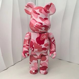 مجسمه Bearbrick 400% قرمز کاموفلاژ، دکوراتیو اتاق نشیمن
