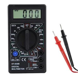 مولتی متر دیجیتال DT-830B دستی با نمایشگر دیجیتال، آمپرمتر و ولت متر