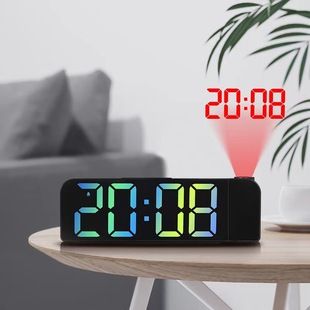 پروژکتور ساعت دیجیتال LED ساده با نمایشگر بزرگ و دماسنج