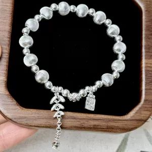 دستبند مهره‌ای گربه‌ای چشم‌گربه‌ای شانسی (شانس خوب) به سبک نئوچینی زنانه، مدل ۲۰۲۵، هدیه روز عشق، عمده‌فروشی