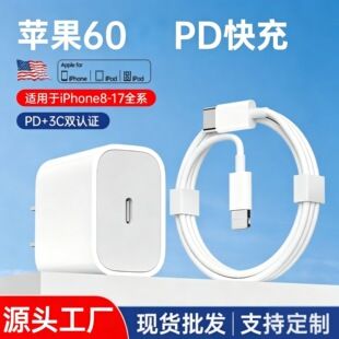 شارژر PD60 سازگار با آیفون ۱۷ و ۱۵، آداپتور سریع