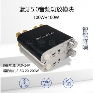 ماژول آمپلی فایر صوتی 100 وات بلوتوث 5.0 دو کاناله با بدنه آلومینیومی