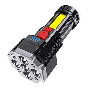 چراغ قوه دستی چندکاره ۹LED شارژی USB، قابل حمل برای خانه و فضای باز