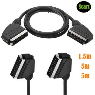 کابل SCART کابل صوتی و تصویری مرد به مرد SCART کابل تلویزیون استاندارد اروپایی سر جارو با روکش نیکل ظرف 48 ساعت ارسال می شود