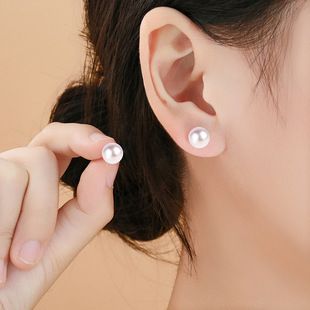 گوشواره مروارید دایره‌ای نقره ۹۲۵ زنانه